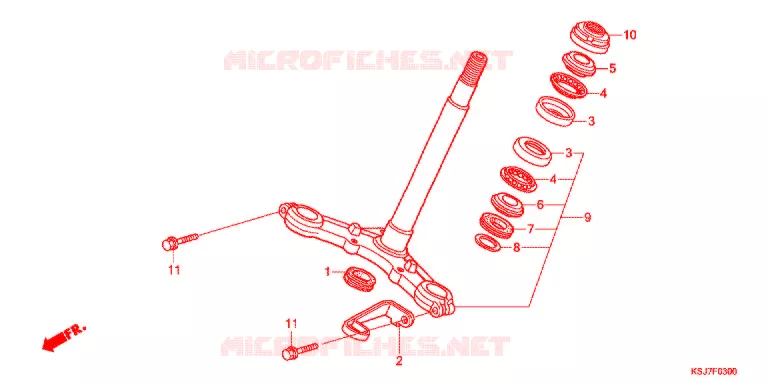 TE DE FOURCHE Honda MOTO 100 CRF 2013  CRF100FD