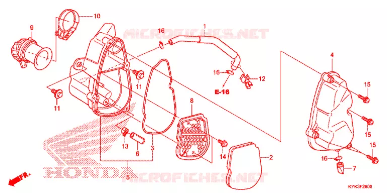 FILTRE A AIR Honda MOTO 110 CRF 2014  CRF110FE