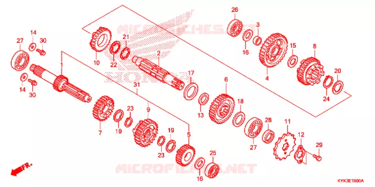 BOITE DE VITESSES Honda MOTO 110 CRF 2017  CRF110FE