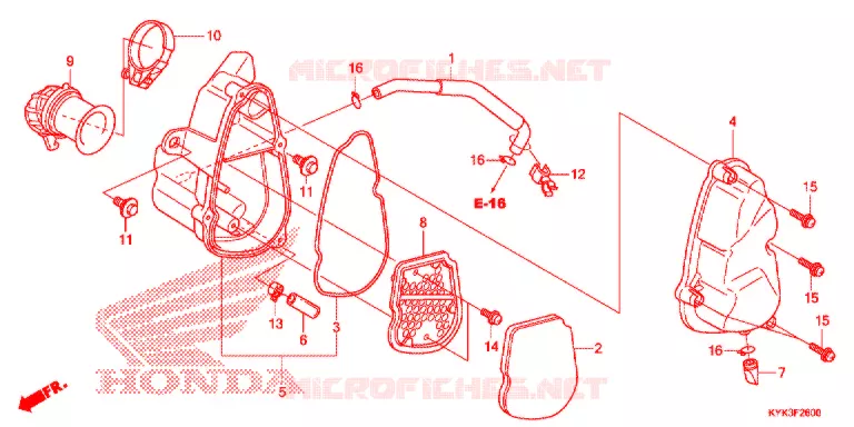 FILTRE A AIR Honda MOTO 110 CRF 2015  CRF110FE