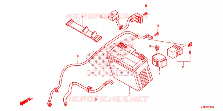 BATTERIE Honda MOTO 125 CRF 2016  CRF125FBE