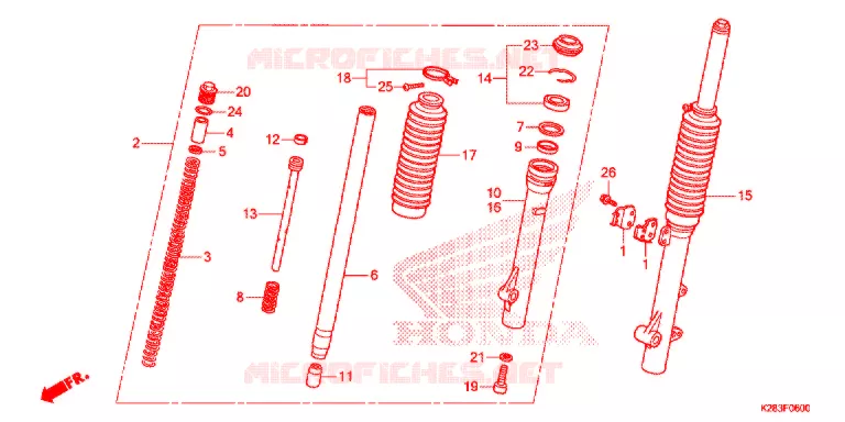 FOURCHE Honda MOTO 125 CRF 2016  CRF125FBE