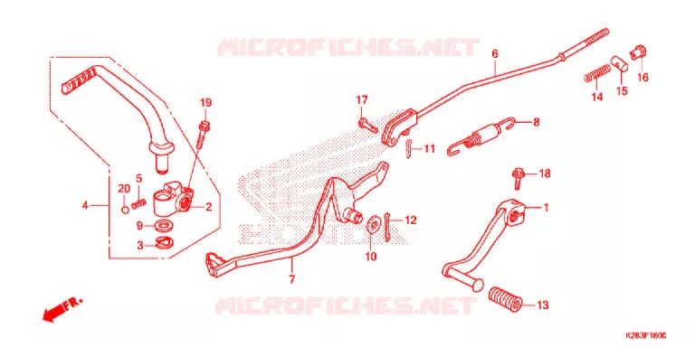 PEDALE Honda MOTO 125 CRF 2016  CRF125FE