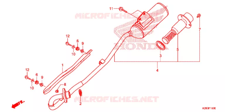 SILENCIEUX D'ECHAPPEMENT Honda MOTO 125 CRF 2014  CRF125FE