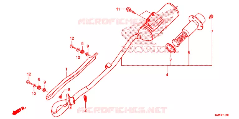 SILENCIEUX D'ECHAPPEMENT Honda MOTO 125 CRF 2014  CRF125FE