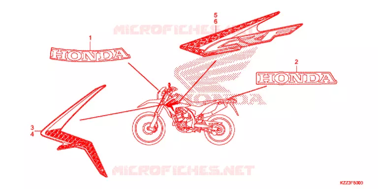 AUTOCOLLANTS (CRF250L) Honda MOTO 250 CRF 2013  CRF250LD