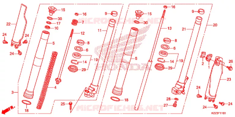 FOURCHE Honda MOTO 250 CRF 2014  CRF250LD
