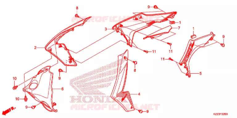OUIES DE RADIATEUR Honda MOTO 250 CRF 2014  CRF250LD
