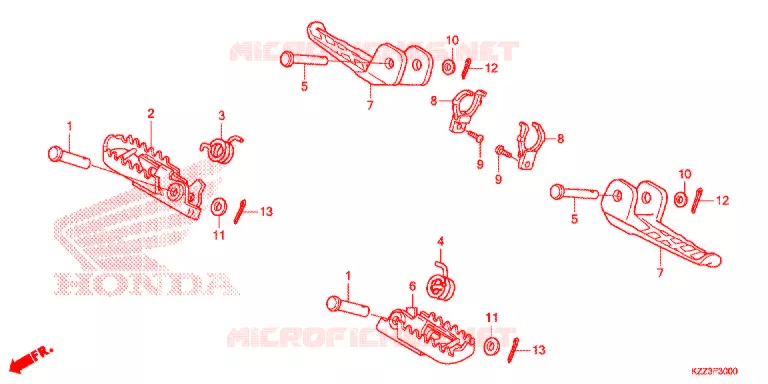 REPOSE PIED Honda MOTO 250 CRF 2014  CRF250LD