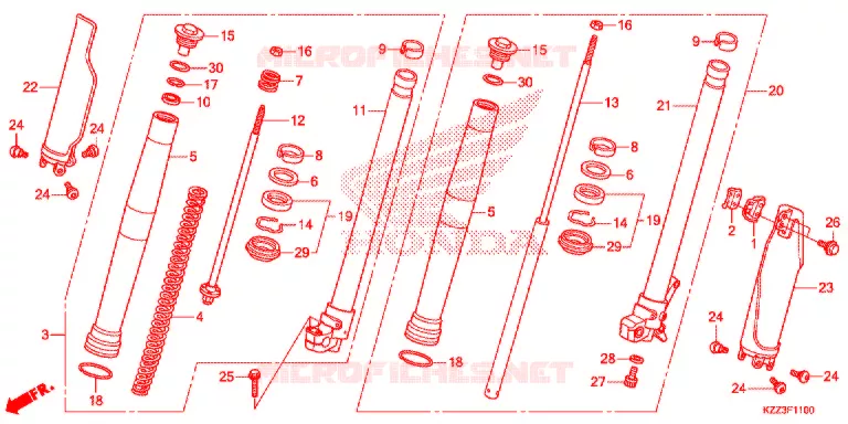 FOURCHE Honda MOTO 250 CRF 2014  CRF250LD