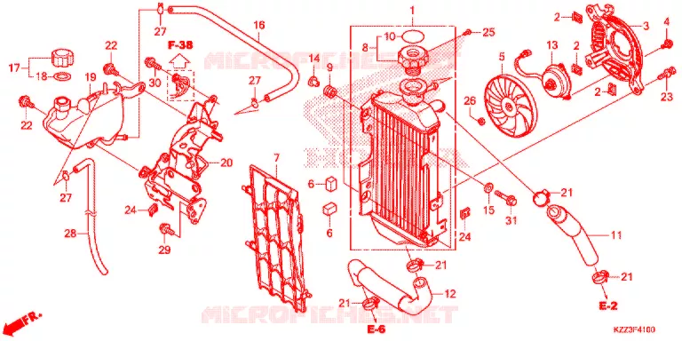 RADIATEUR Honda MOTO 250 CRF 2014  CRF250LD
