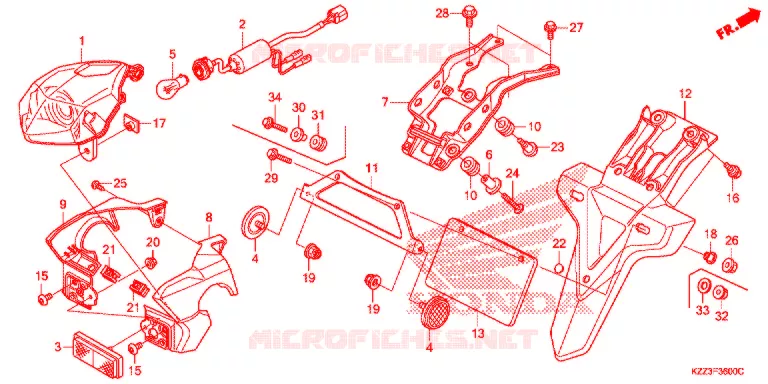 FEU ARRIERE Honda MOTO 250 CRF 2014  CRF250LD