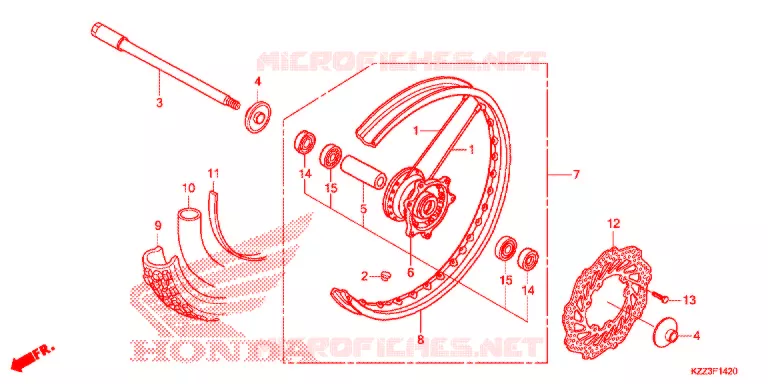 ROUE AVANT (CRF250L) Honda MOTO 250 CRF 2013  CRF250LD