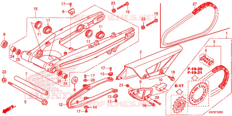 BRAS OSCILLANT Honda MOTO 250 CRF 2013  CRF250LD