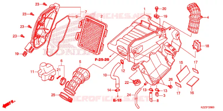 FILTRE A AIR Honda MOTO 250 CRF 2014  CRF250LE