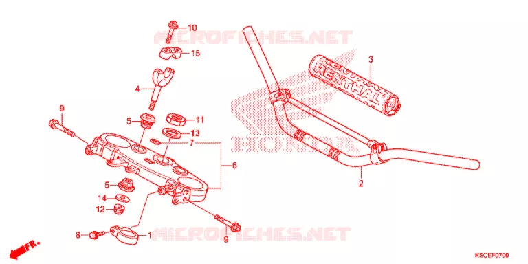 GUIDON - TE DE FOURCHE Honda MOTO 250 CRF 2013  CRF250XD