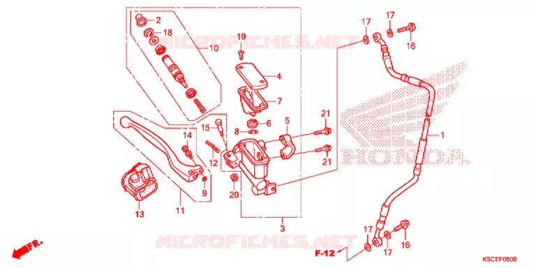MAITRE CYLINDRE DE FREIN AVANT Honda MOTO 250 CRF 2013  CRF250XD
