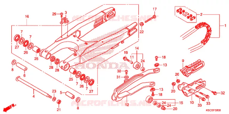 BRAS OSCILLANT Honda MOTO 250 CRF 2013  CRF250XD