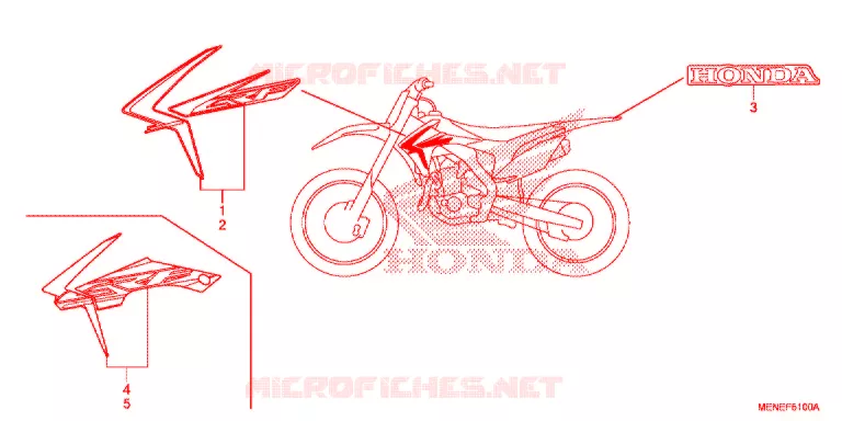 AUTOCOLLANTS Honda MOTO 450 CRF 2013  CRF450RD