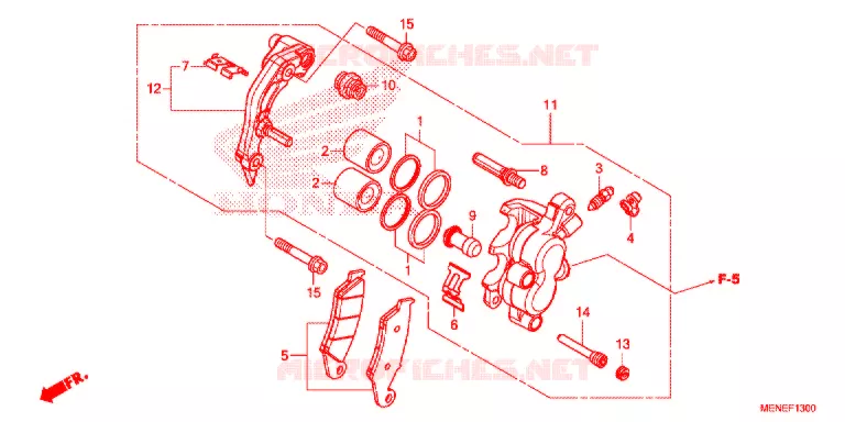 ETRIER DE FREIN AVANT Honda MOTO 450 CRF 2013  CRF450RD