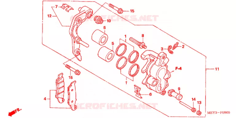 ETRIER DE FREIN AVANT Honda MOTO 450 CRF 2013  CRF450XD