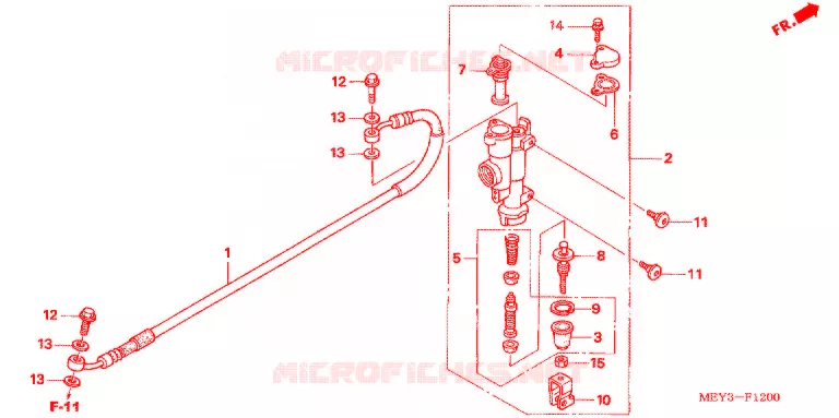 MAITRE-CYLINDRE DE FREIN ARRIERE Honda MOTO 450 CRF 2013  CRF450XD