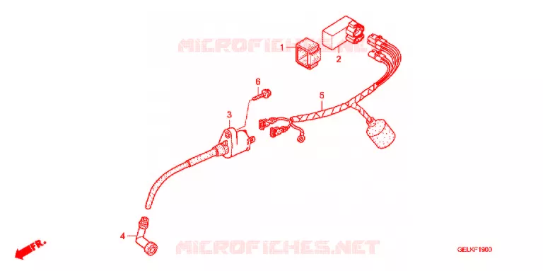 FAISCEAU DES FILS Honda MOTO 50 CRF 2004  CRF50F4