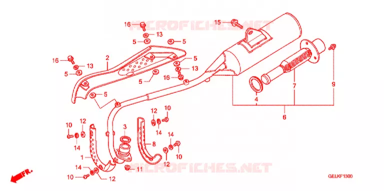 SILENCIEUX D'ECHAPPEMENT Honda MOTO 50 CRF 2007  CRF50F7
