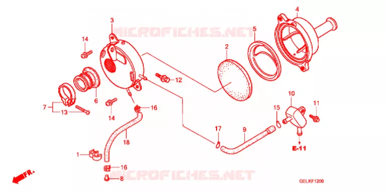 FILTRE A AIR Honda MOTO 50 CRF 2009  CRF50F9