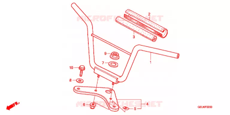GUIDON - TE DE FOURCHE Honda MOTO 50 CRF 2012  CRF50FB