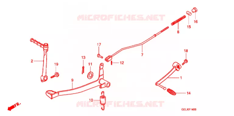 PEDALE DE FREIN - KICK Honda MOTO 50 CRF 2012  CRF50FB