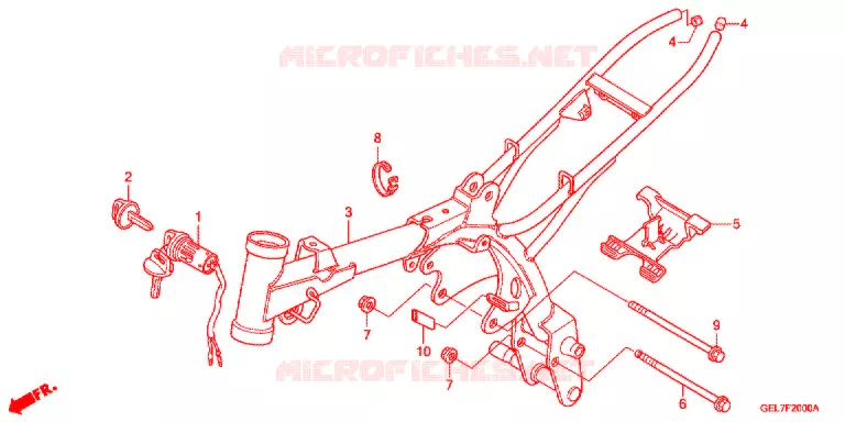 CADRE Honda MOTO 50 CRF 2012  CRF50FC
