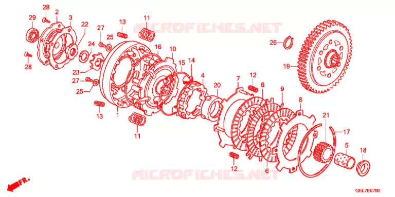EMBRAYAGE Honda MOTO 50 CRF 2012  CRF50FC