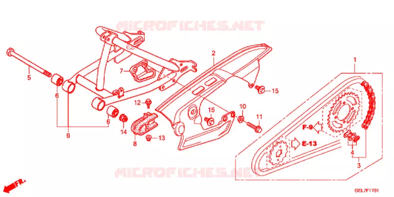 BRAS OSCILLANT (CRF50FD/E) Honda MOTO 50 CRF 2013  CRF50FD