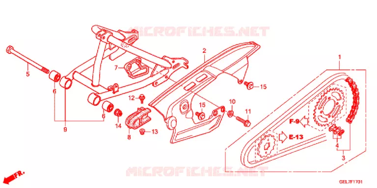 BRAS OSCILLANT (CRF50FD/E) Honda MOTO 50 CRF 2015  CRF50FE