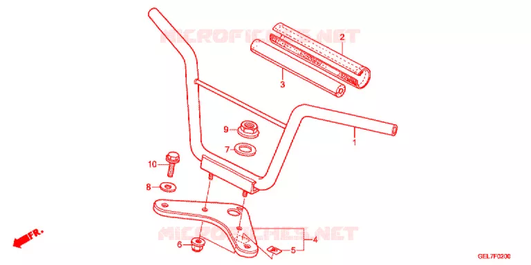 GUIDON - TE DE FOURCHE Honda MOTO 50 CRF 2015  CRF50FE