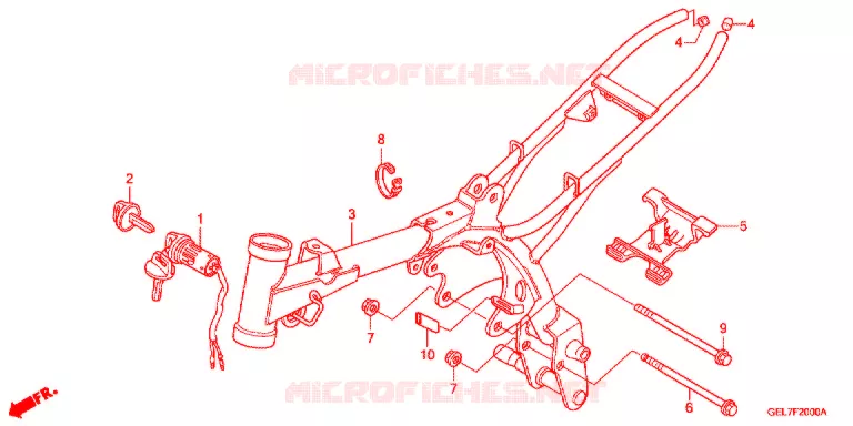 CADRE Honda MOTO 50 CRF 2016  CRF50FE