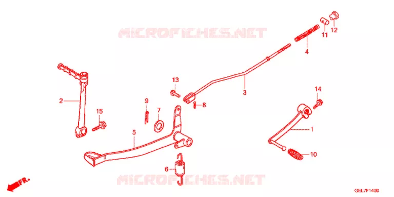 PEDALE DE FREIN - KICK Honda MOTO 50 CRF 2016  CRF50FE