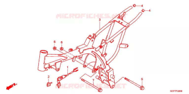 CADRE Honda MOTO 50 CRF 2012  CRF70FC