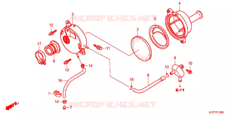 FILTRE A AIR Honda MOTO 50 CRF 2012  CRF70FC