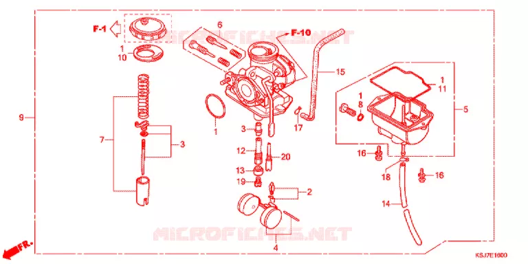 CARBURATEUR (CRF80F) Honda MOTO 80 CRF 2012  CRF80FC