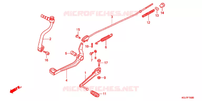 PEDALE Honda MOTO 80 CRF 2012  CRF80FC