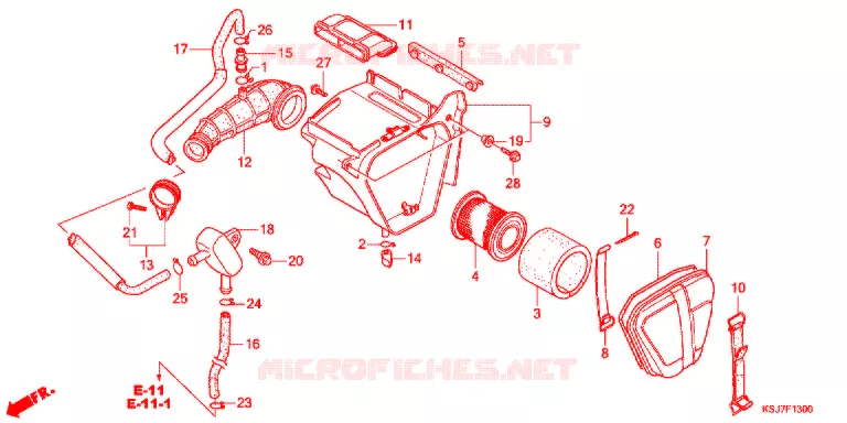 FILTRE A AIR Honda MOTO 80 CRF 2013  CRF80FD