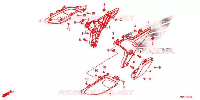 COUVERCLES LATERAUX Honda MOTO 700 CTX 2014  CTX700AE