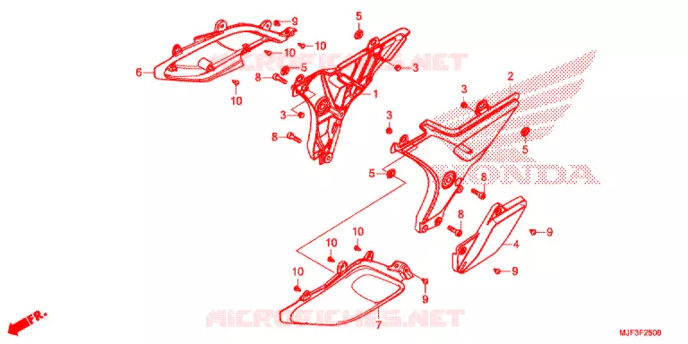 COUVERCLES LATERAUX Honda MOTO 700 CTX 2014  CTX700AE