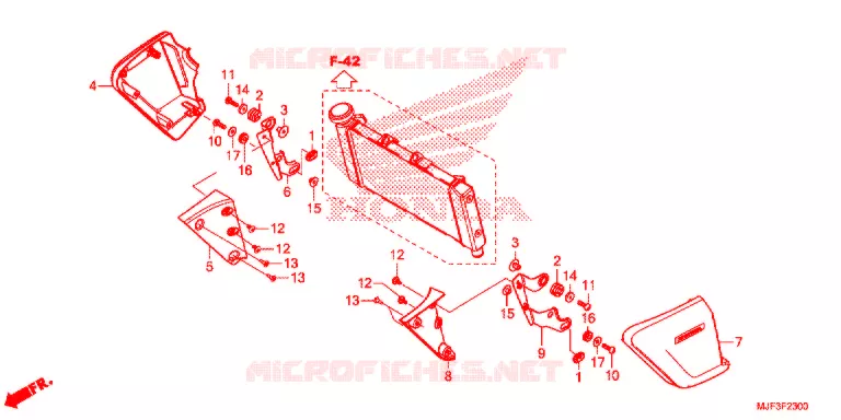 OUIES DE RADIATEUR Honda MOTO 700 CTX 2014  CTX700DE