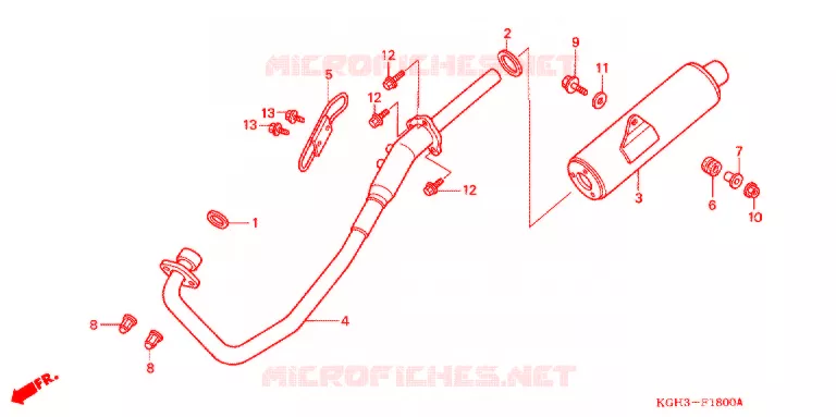 SILENCIEUX D'ECHAPPEMENT (FS1251/2/3) Honda MOTO 125 SONIC 2003  FS125C3