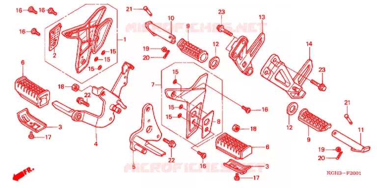 REPOSE PIED (FS1254/5/6/8) Honda MOTO 125 SONIC 2004  FS125C4