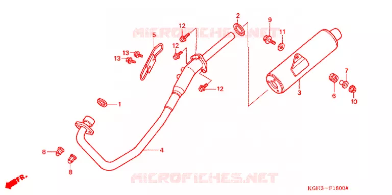 SILENCIEUX D'ECHAPPEMENT (FS1251/2/3) Honda MOTO 125 SONIC 2002  FS125MC2