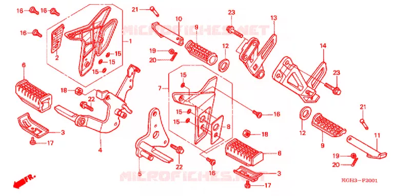 REPOSE PIED (FS1254/5/6/8) Honda MOTO 125 SONIC 2005  FS125MC5